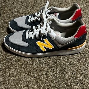 New Balance Gray and Red Sneakers Retro Design